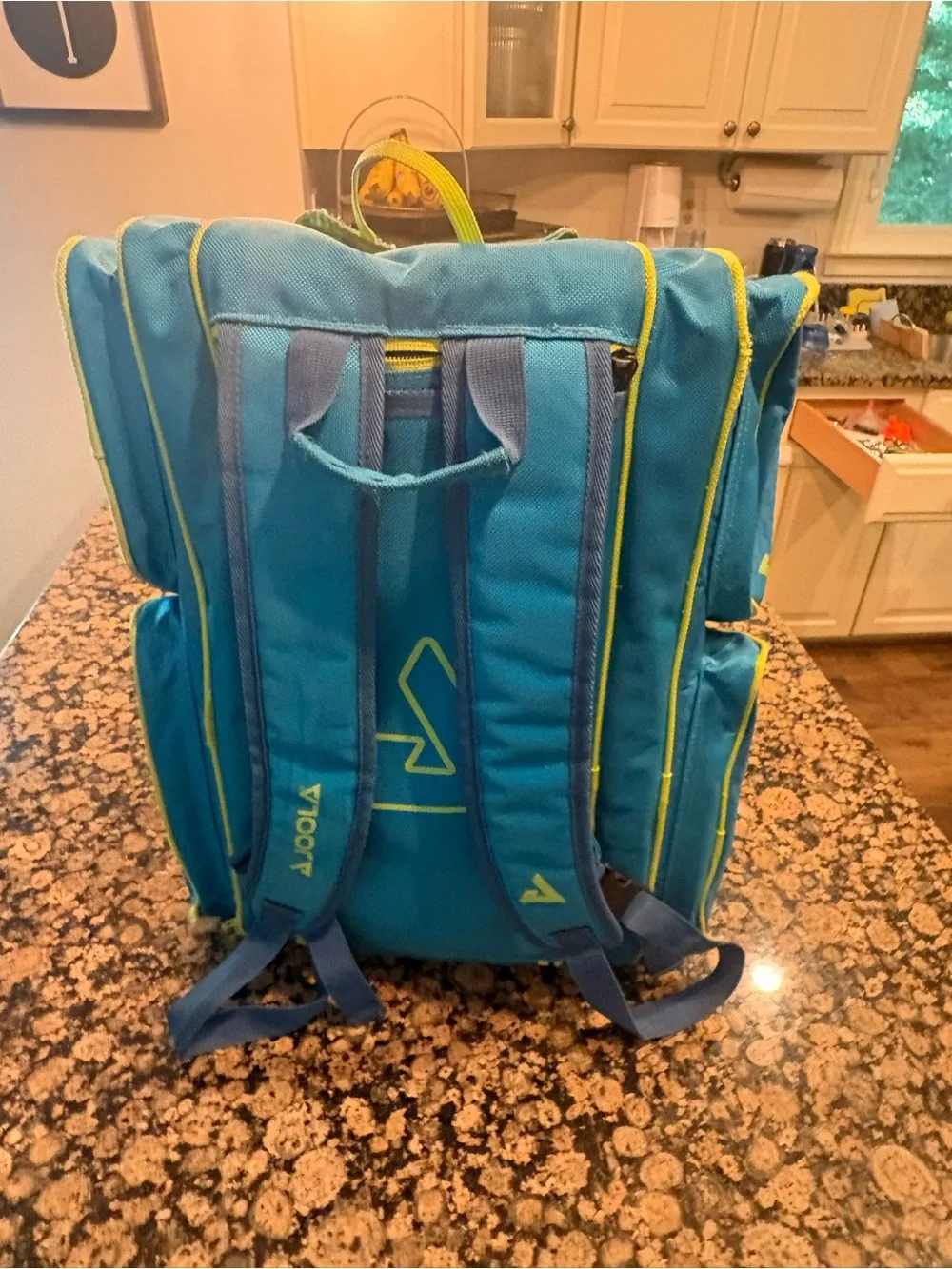 JOOLA Men's Teal Duffel Bag with Lime Accents